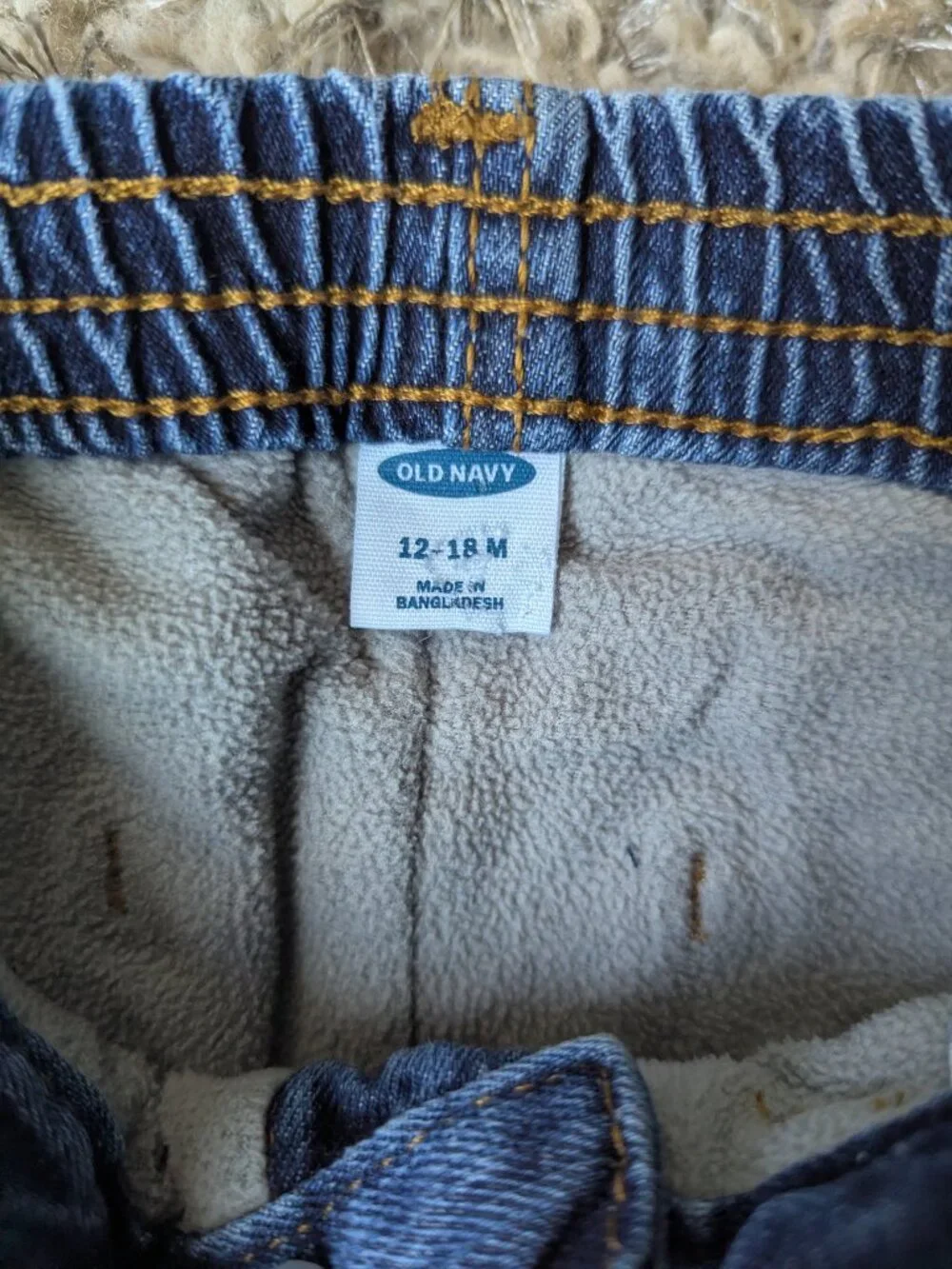 Old Navy fleece-lined jeans